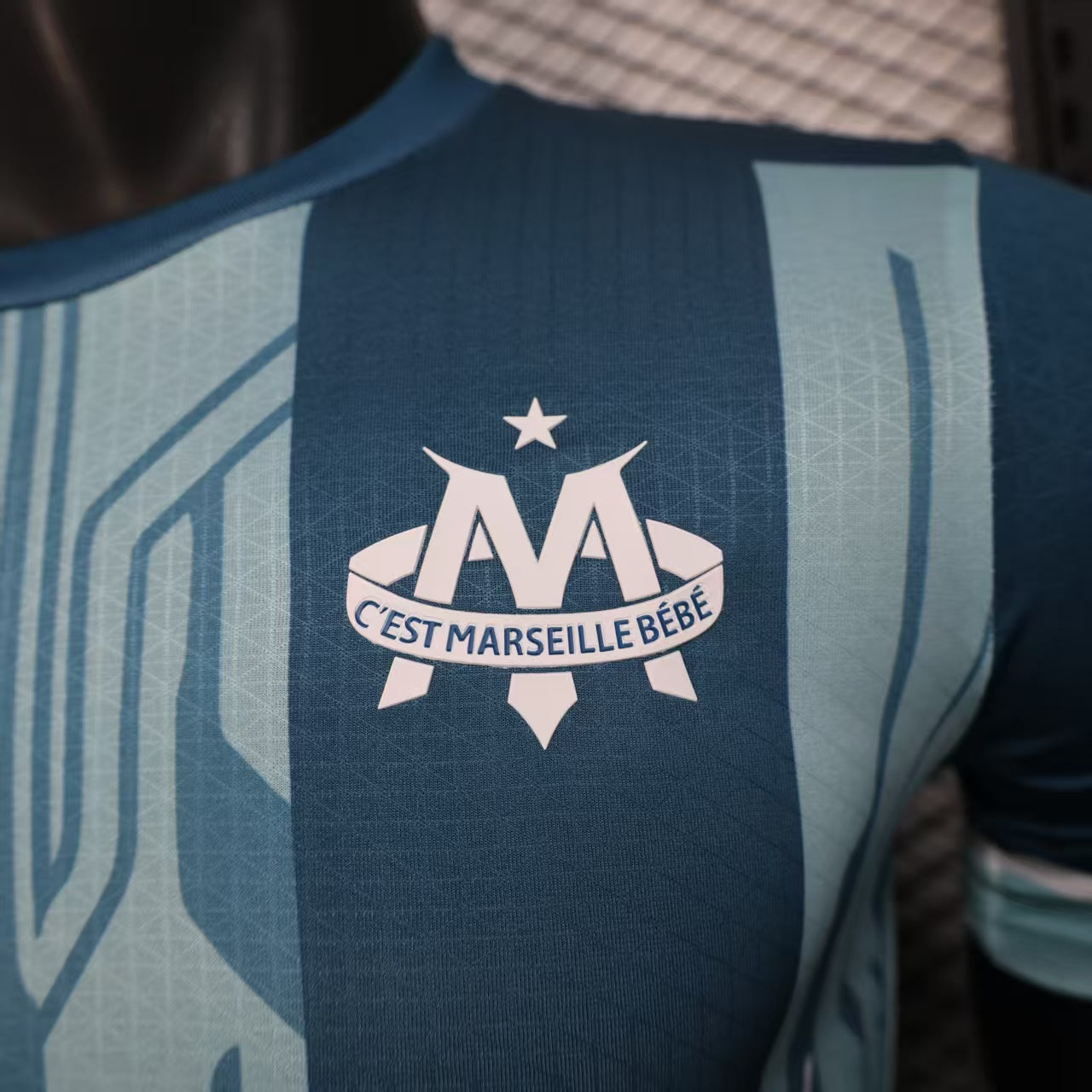 Maillot spécial Marseille Bleu Édition Joueur JUL Or & Platine