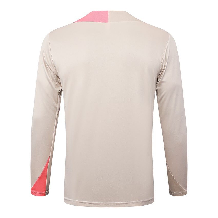 Survetement Barcelone Training Homme 2025 2026 Beige Rose