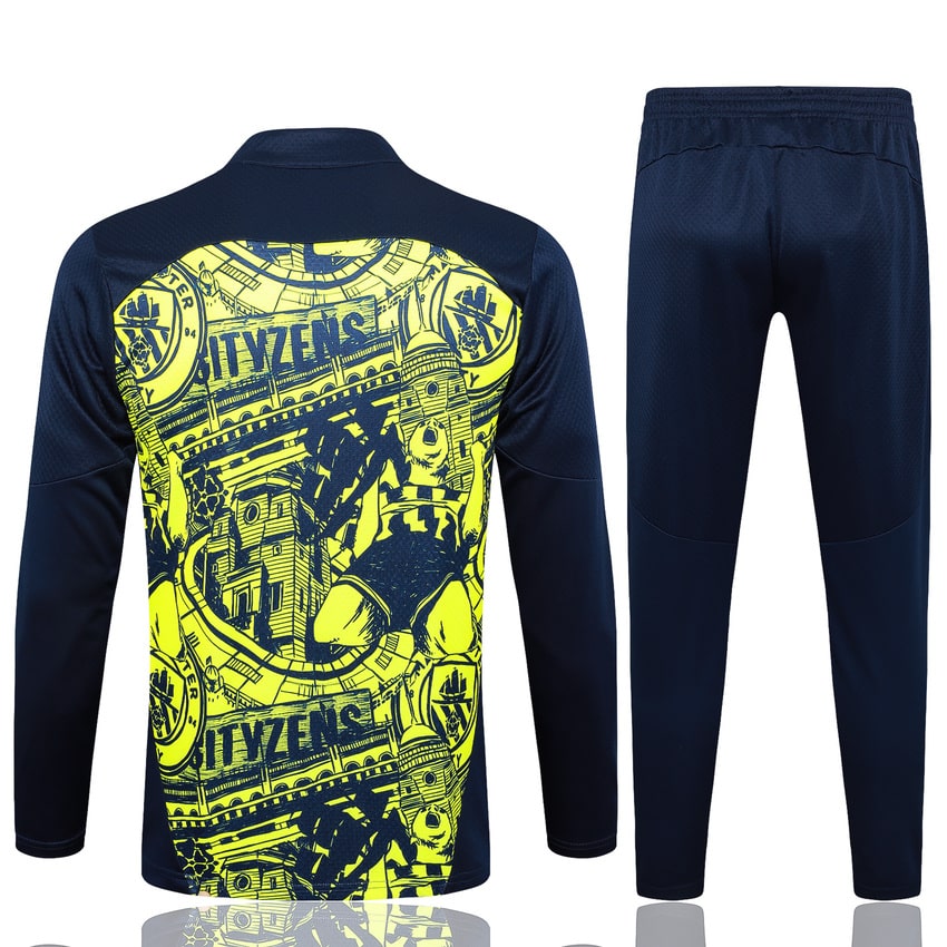 Survetement Manchester City Training Homme 2024 2025 Jaune Noir