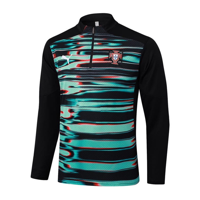 Survetement Portugal Training Homme 2024 2025 Vert Noir