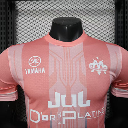Maillot spécial JUL d'or et platine Marseille rose Édition Joueur