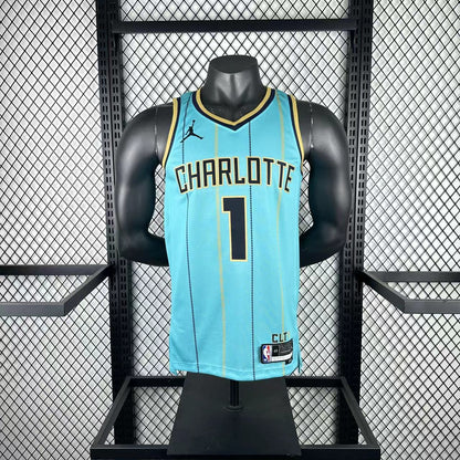 Maillot NBA 2024/25 – Charlotte Hornets Édition Bleue