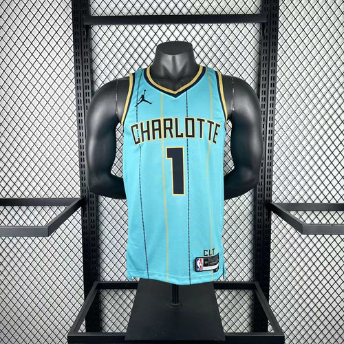 Maillot NBA 2024/25 – Charlotte Hornets Édition Bleue