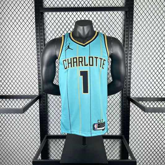 Maillot NBA 2024/25 – Charlotte Hornets Édition Bleue