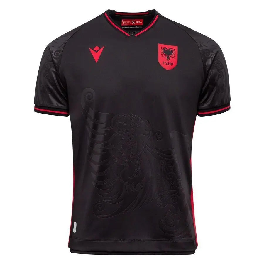 Maillot Third Albanie 2025/26 ,  aigle en relief sur le devant et l'arrière, symbole de force et d'identité