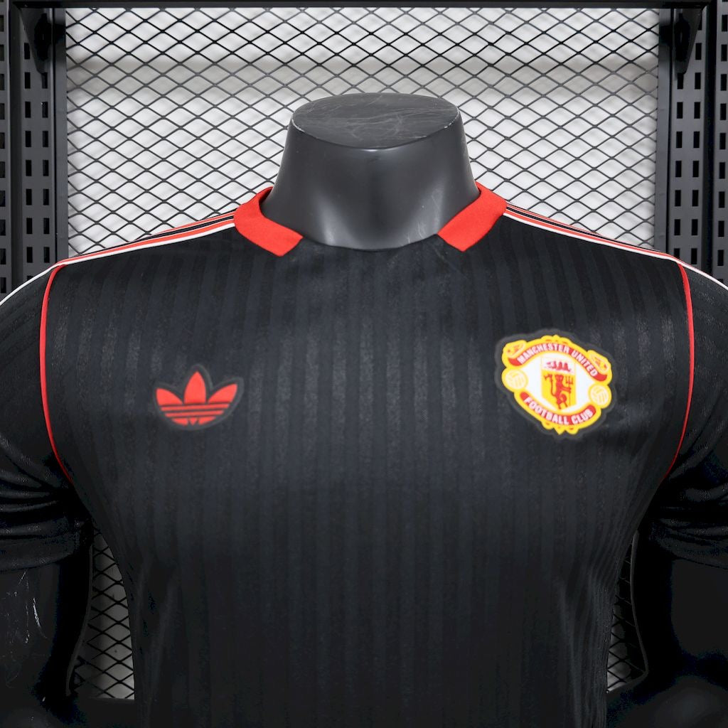 Maillot Manchester United 2025/26 – Terrace Icons Noir (Version Joueur)