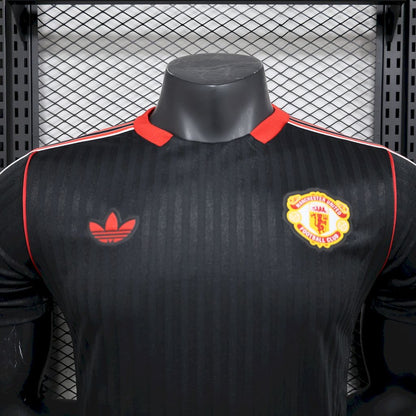 Maillot Manchester United 2025/26 – Terrace Icons Noir (Version Joueur)