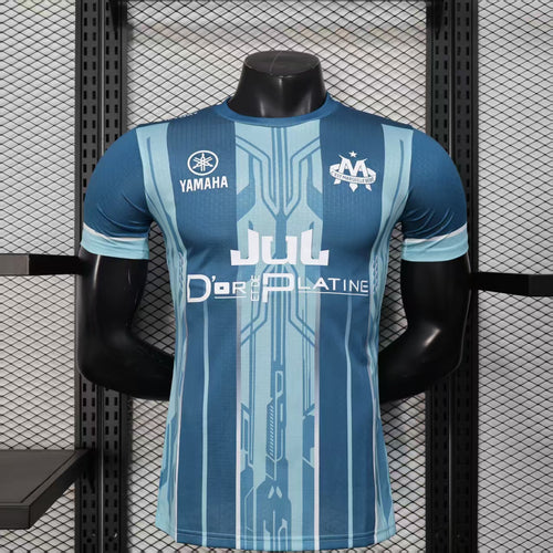Maillot spécial Marseille Bleu Édition Joueur JUL  Or & Platine