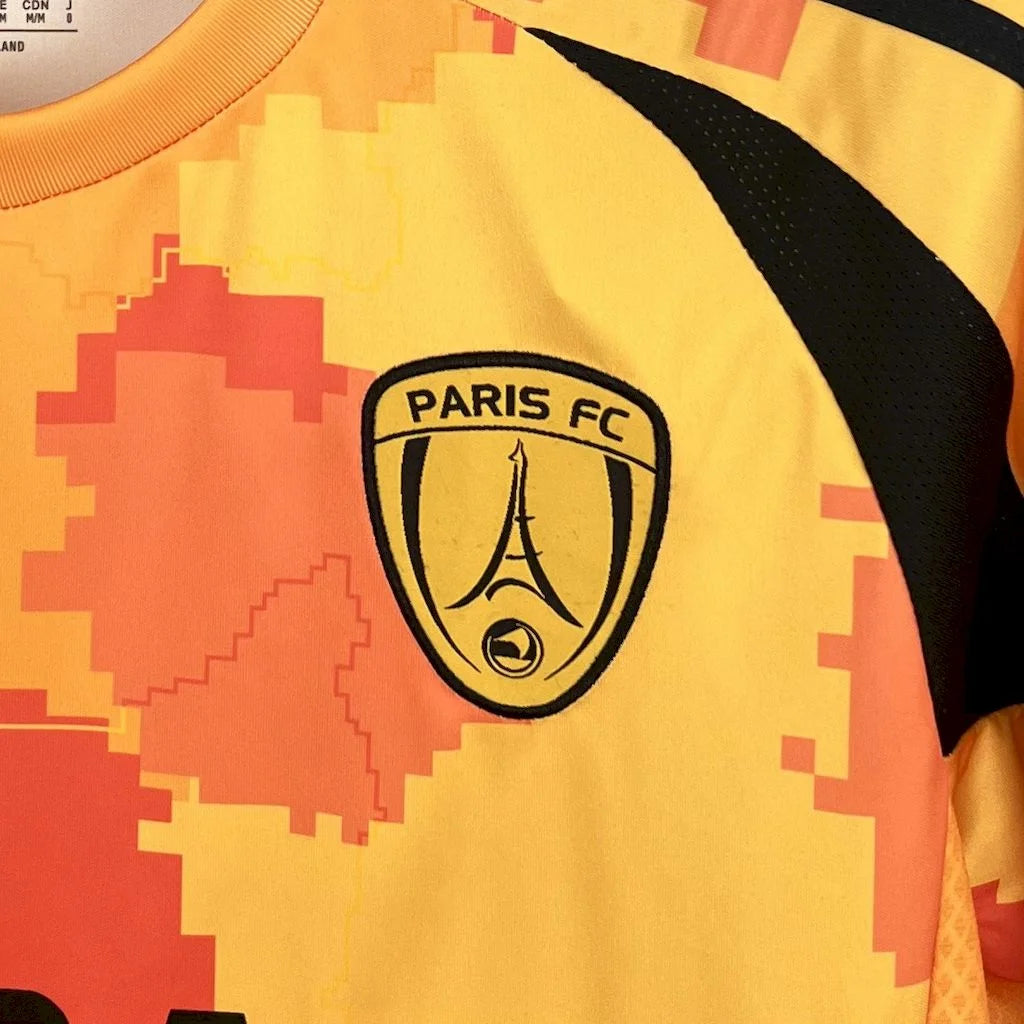 Paris FC maillot foot third 2024 2025 Ninho Jefe Orange