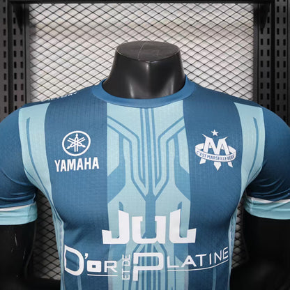 Maillot spécial Marseille Bleu Édition Joueur JUL  Or & Platine