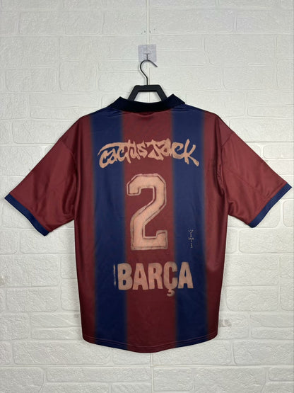 Maillot collector nostalgique Barça 24/25 x Travis Scott – Édition spéciale co-brandée Camp Nou