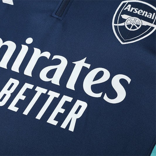 Survetement Arsenal Training Homme 2025 2026 Blanc Bleu