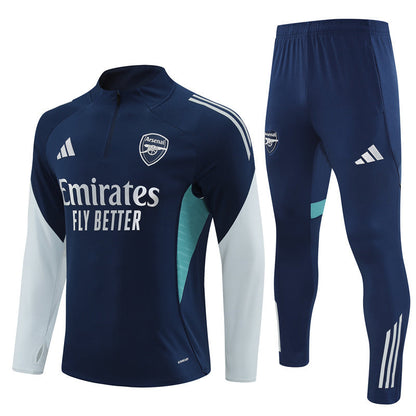 Survetement Arsenal Training Homme 2025 2026 Blanc Bleu