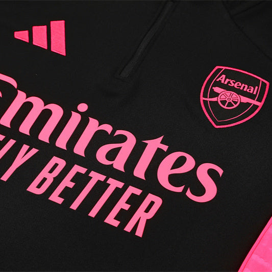 Survetement Arsenal Training Homme 2025 2026 Noir Rose