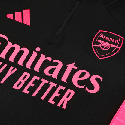 Survetement Arsenal Training Homme 2025 2026 Noir Rose