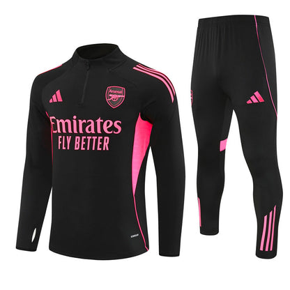 Survetement Arsenal Training Homme 2025 2026 Noir Rose
