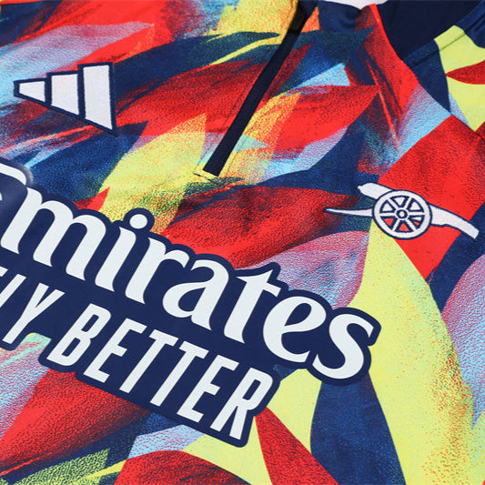 Survetement Arsenal Training Homme 2025 2026 Rouge Motif