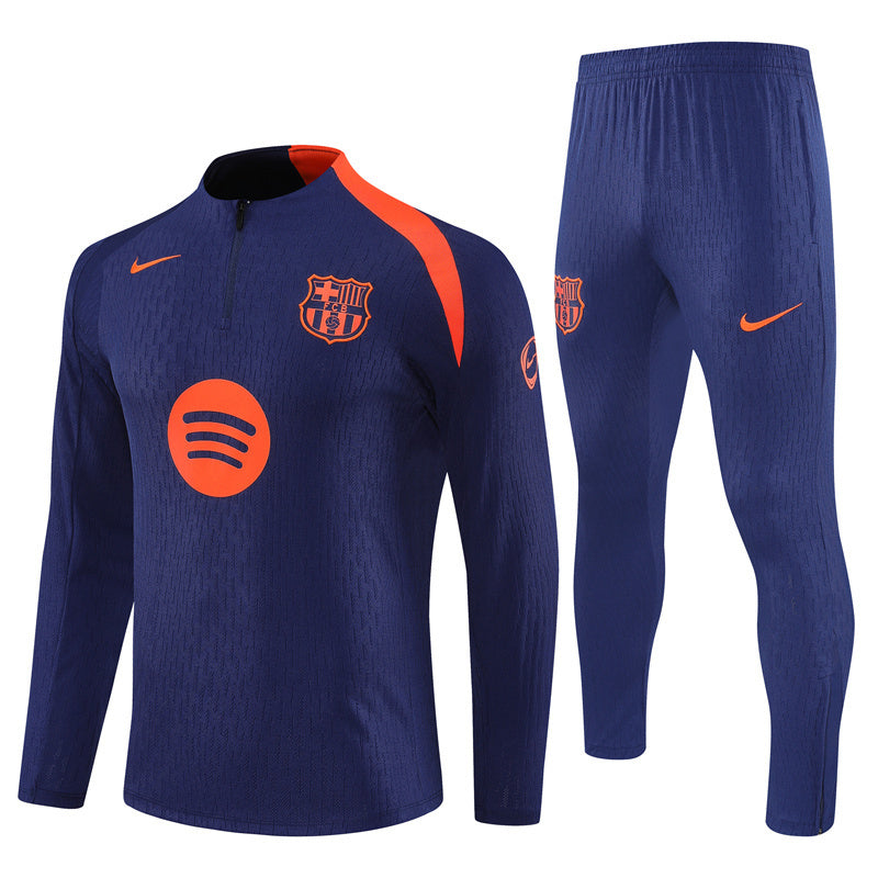 Survetement Barcelone Training Homme 2025 2026 Bleu Orange