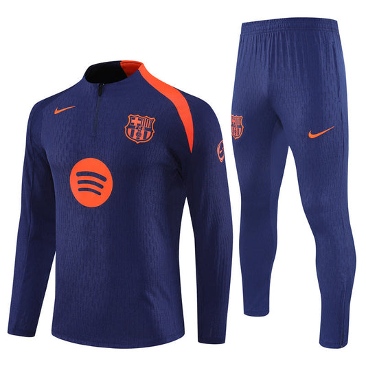 Survetement Barcelone Training Homme 2025 2026 Bleu Orange