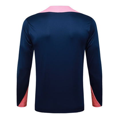 Survetement Barcelone Training Homme 2025 2026 Bleu Rose