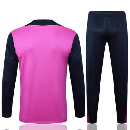 Survetement Barcelone Training Homme 2025 2026 Rose Noir
