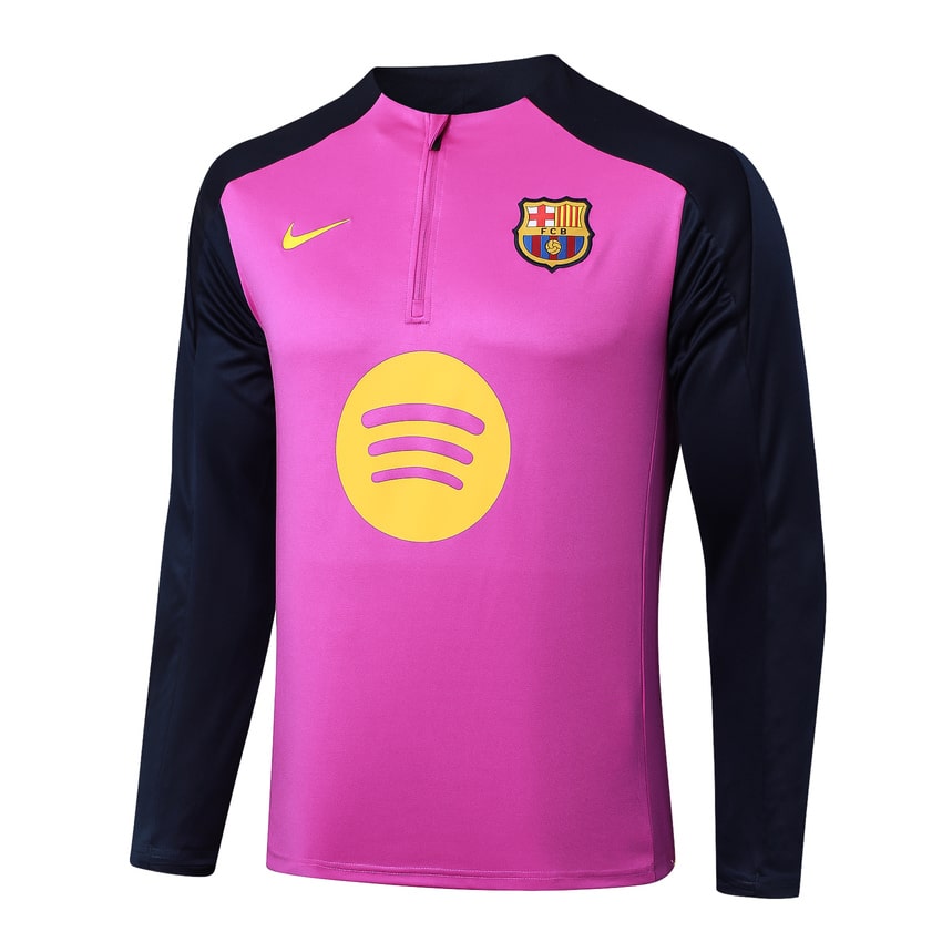 Survetement Barcelone Training Homme 2025 2026 Rose Noir