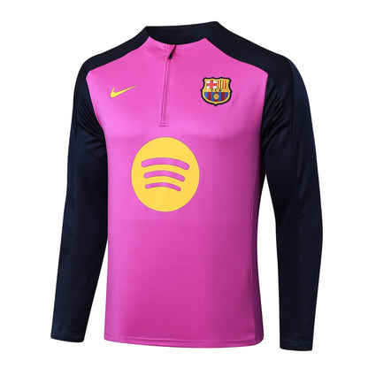 Survetement Barcelone Training Homme 2025 2026 Rose Noir