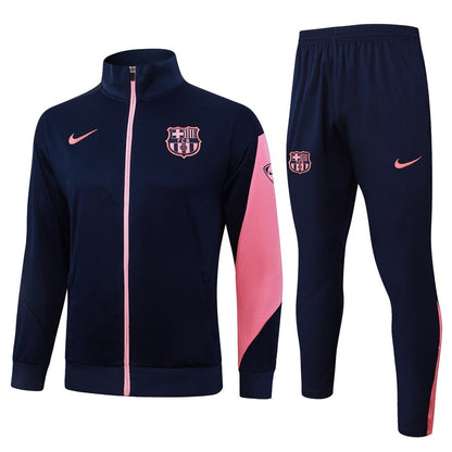 Survetement Barcelone Veste Homme 2025 2026 Bleu Rose