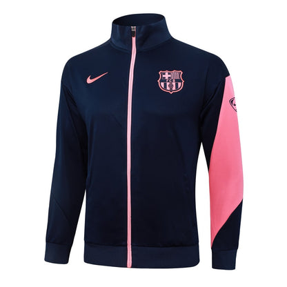 Survetement Barcelone Veste Homme 2025 2026 Bleu Rose