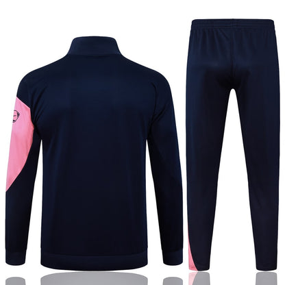 Survetement Barcelone Veste Homme 2025 2026 Bleu Rose