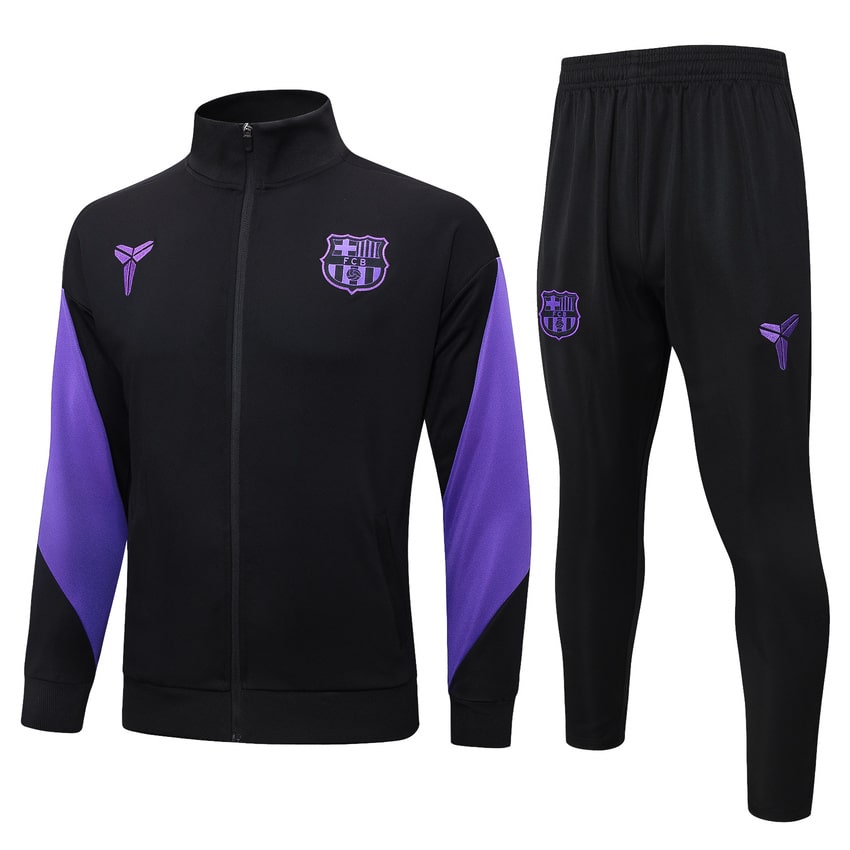 Survetement Barcelone Veste Homme 2025 2026 Noir Violet