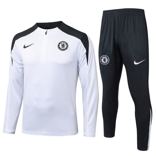 Survetement Chelsea Training Homme 2025 2026 Blanc Noir