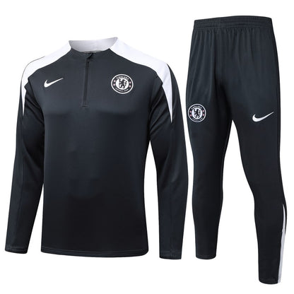 Survetement Chelsea Training Homme 2025 2026 Noir Blanc