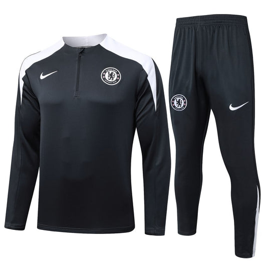 Survetement Chelsea Training Homme 2025 2026 Noir Blanc