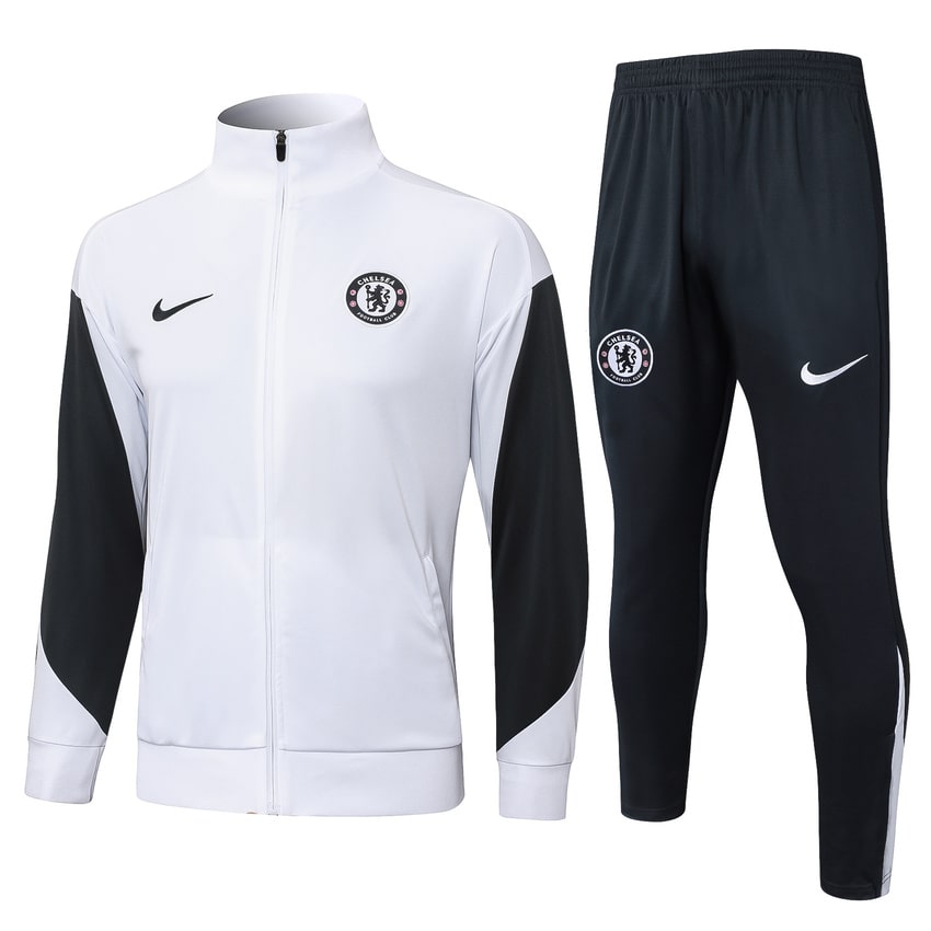 Survetement Chelsea Veste Homme 2025 2026 Blanc Noir
