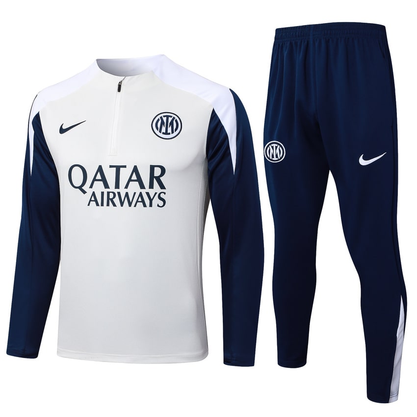 Survetement Inter Milan Training Homme 2025 2026 Blanc Bleu