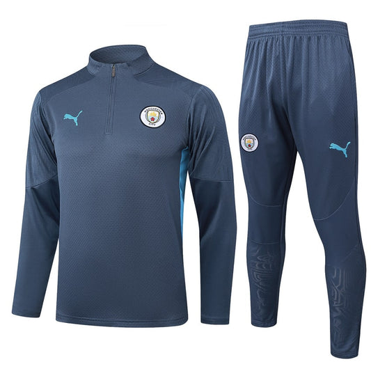 Survetement Manchester City Training Homme 2024 2025 Bleu Foncé
