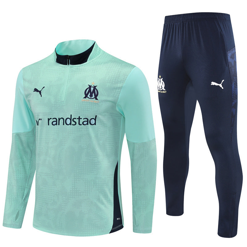 Survetement Marseille OM Training Homme 2025 2026 Bleu Ciel