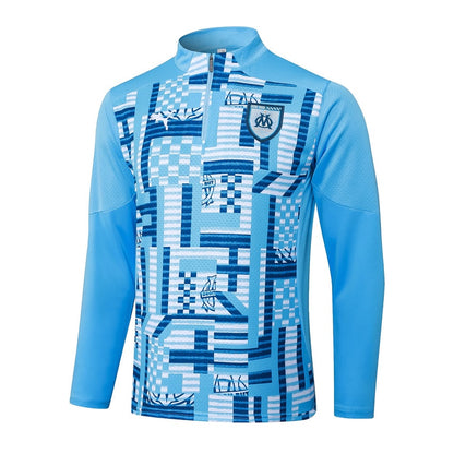 Survetement Marseille OM Training Homme 2025 2026 Bleu Ciel