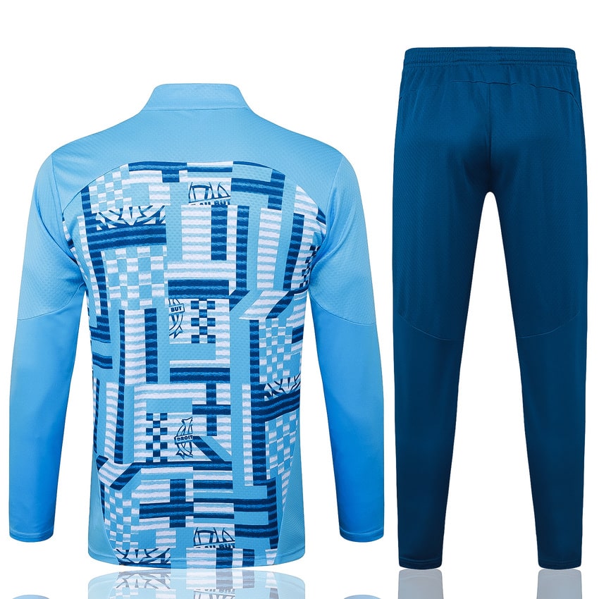 Survetement Marseille OM Training Homme 2025 2026 Bleu Ciel
