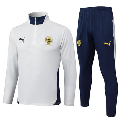 Survetement Portugal Training Homme 2024 2025 Blanc Bleu