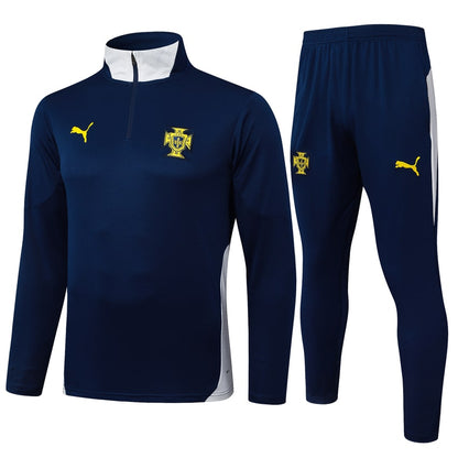 Survetement Portugal Training Homme 2024 2025 Bleu Sombre