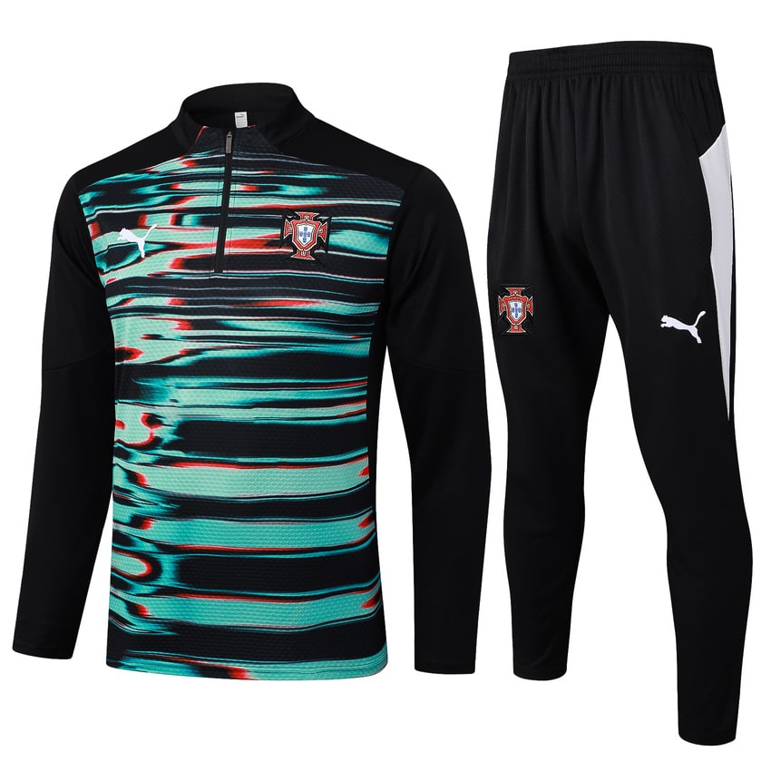 Survetement Portugal Training Homme 2024 2025 Vert Noir
