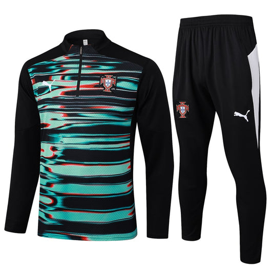 Survetement Portugal Training Homme 2024 2025 Vert Noir
