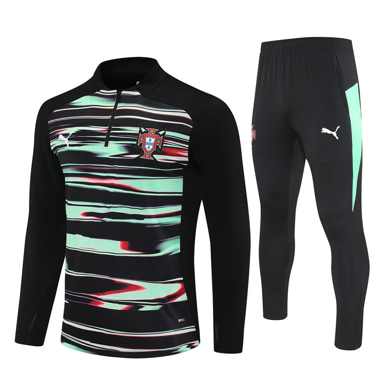 Survetement Portugal Training Homme 2025 2026 Vert Noir