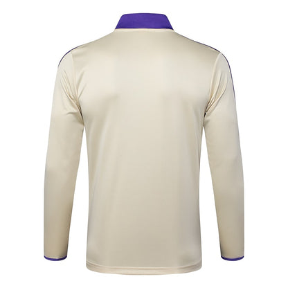 Survetement Real Madrid Training Homme 2025 2026 Beige Violet
