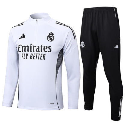 Survetement Real Madrid Training Homme 2025 2026 Blanc Clair