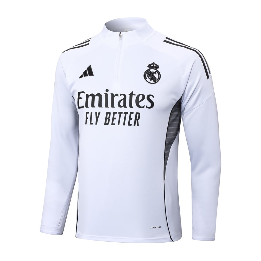 Survetement Real Madrid Training Homme 2025 2026 Blanc Clair