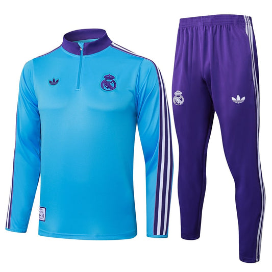 Survetement Real Madrid Training Homme 2025 2026 Bleu Ciel