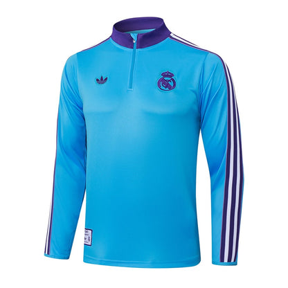Survetement Real Madrid Training Homme 2025 2026 Bleu Ciel
